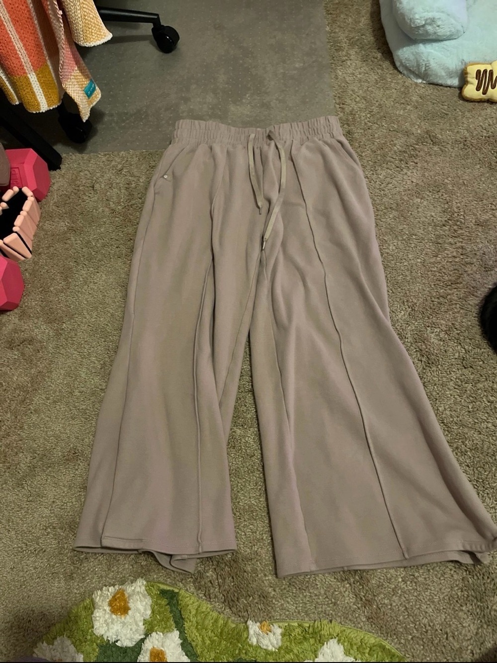 Popflex large 29” inseam airport pants wide leg sweat